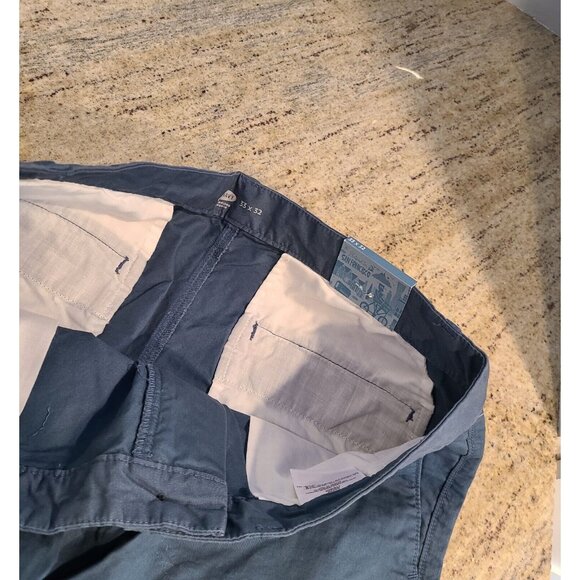 New! Old Navy Pants Men 33x32  Lightweight Khakis Preppy Bodies of Water Blue - Picture 7 of 13
